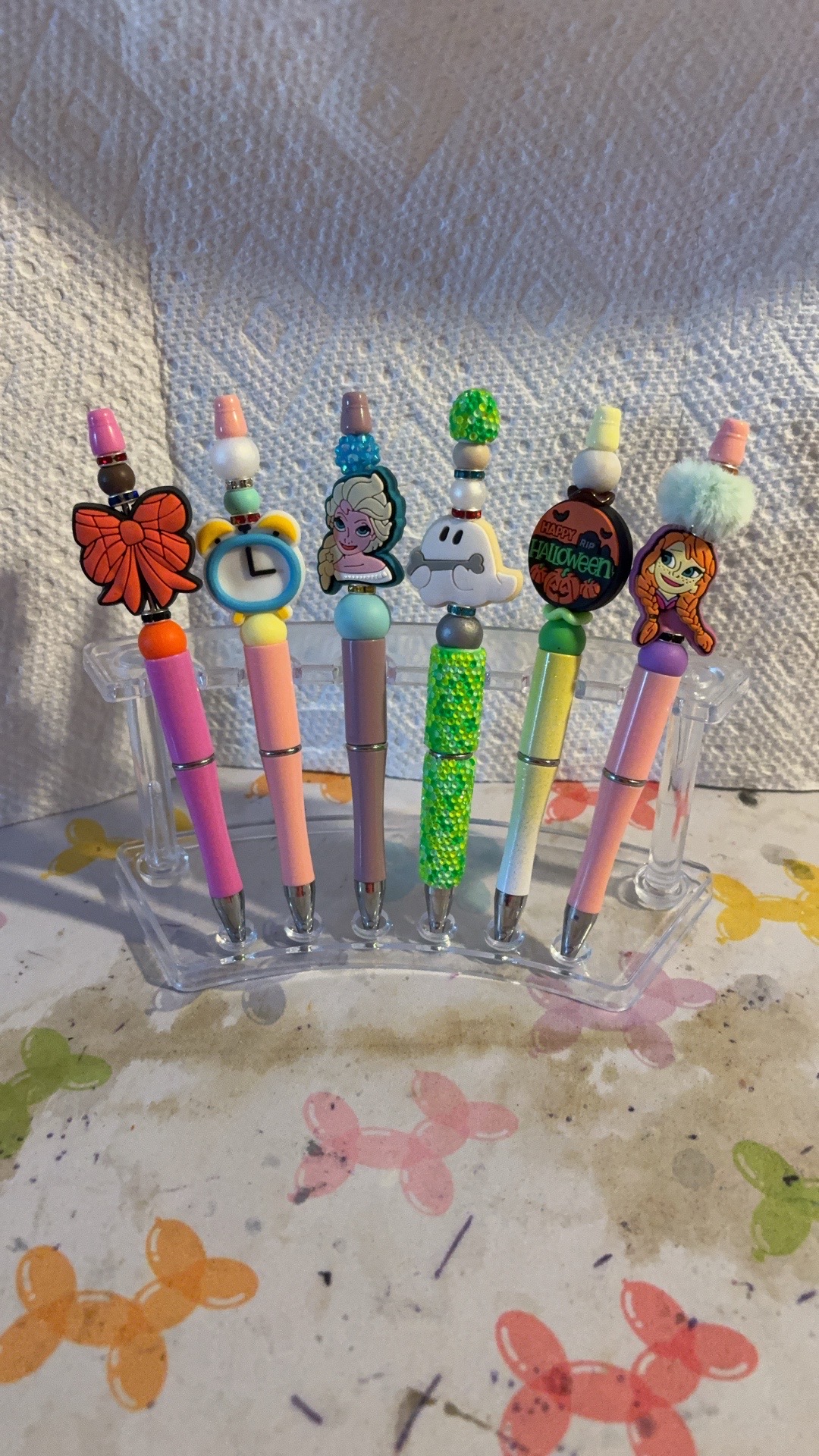 Colorful beaded handmade pens